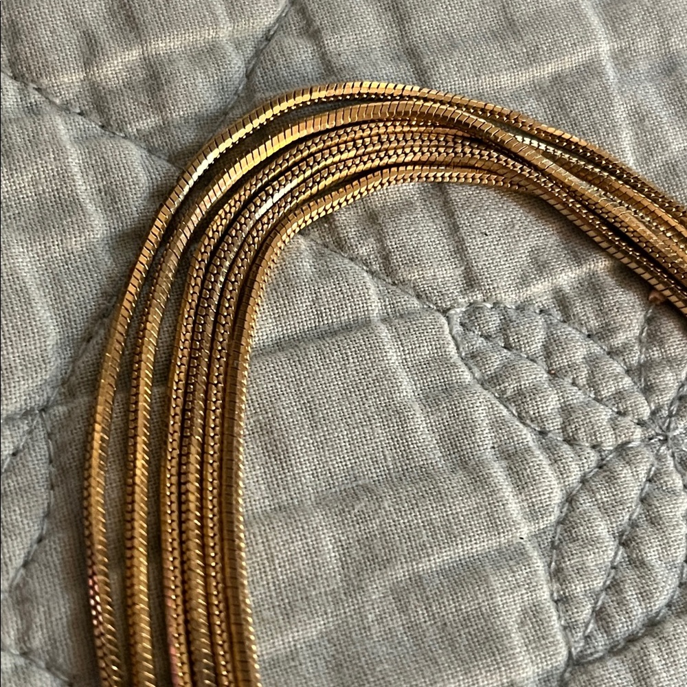 Authentic Vintage GIVENCHY Gold Multi-Chain Collar Necklace - Picture 12 of 17
